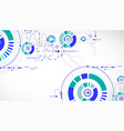 abstract technology background cogwheels art theme vector image vector image