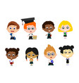set of pupils vector image vector image