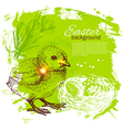 vintage easter background with hand drawn sketch vector image vector image