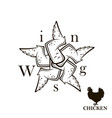 chicken wings icon vector image vector image