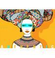 conceptual ethnic fashionable female portrait vector image vector image