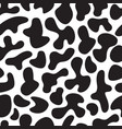 black and white abstract spotted cow skin pattern vector image