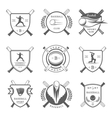 set of logo and badges baseball vector image