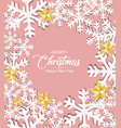 christmas background with snowflakes vector image