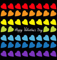 happy valentines day rainbow heart set seamless vector image vector image