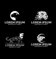 leopard logo set vector image