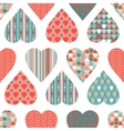 seamless pattern of valentines day in retro style vector image