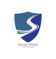 secure shield logo design vector image