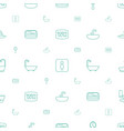bathroom icons pattern seamless white background vector image vector image