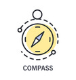 compass and round navigational instrument icon vector image