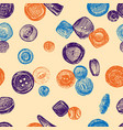 pattern of the buttons for clothes vector image