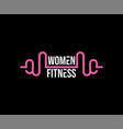 simple pink fitness business logo design template vector image vector image