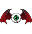 tattoo flying eyeball vector image