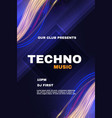 techno music fest poster template show vector image vector image