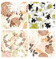 floral backgrounds set vector image vector image