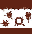 spill chocolate splash flowing dripping splatter vector image