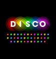 colorful disco style font design alphabet letters vector image