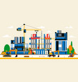 construction site in city between vector image