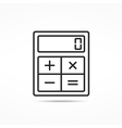 calculator line icon vector image