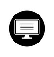 desktop monitor icon design graphics vector image vector image