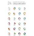 set of abstract swirls and circles logo vector image vector image