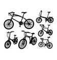 bicycle transportation silhouette vector image