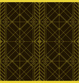 linear geometric art deko ornament gold on a black vector image vector image