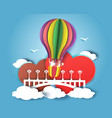 valentines day greeting card template vector image