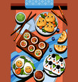 background of kitchen dish or menu food vector image vector image