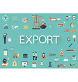 export flat icons vector image vector image