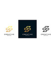 initial s ss letter logo design vector image