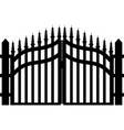 iron gate on white background vector image