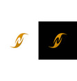 unique and modern sn logo design vector image vector image