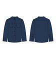blank shirt with pockets and buttons technical vector image