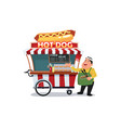 hotdogs food stand vendor vector image vector image