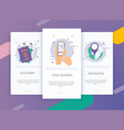onboarding screens user interface kit for mobile vector image vector image
