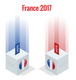 presidential election in france 2017 ballot box vector image vector image