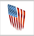 ripped us flag on white background national vector image