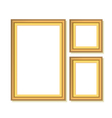 set of golden frames vector image