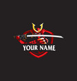 japanese ancient warrior or samurai vector image vector image