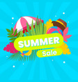 summer sale banner design vector image