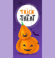 template flyer with 3d paper pumpkins vector image vector image