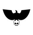 eagle and skull template for emblem hawk logo vector image vector image