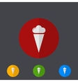 modern circle icons set on gray vector image