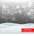 falling snow and drifts vector image vector image