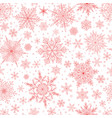 seamless pattern with christmas snowflakes vector image vector image