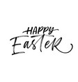 happy easter card modern brush calligraphy vector image