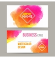 business cards template with watercolor vector image