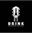 drink guitar live music concert on bar cafe vector image vector image
