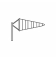 windsock icon outline style vector image